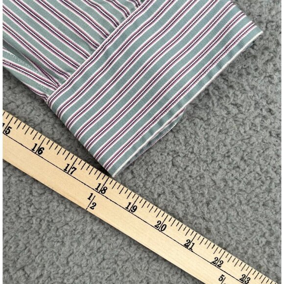 LRL Lauren Ralph Lauren Mens Long Sleeve Button Down Shirt Gray Striped 16 32/33 - Picture 9 of 10